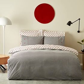 Karaca Home Polka %100 Pamuk Çift Taraflı Siyah Tek Kişilik Nevresim Takımı