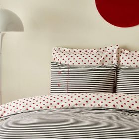 Karaca Home Polka %100 Pamuk Çift Taraflı Siyah Tek Kişilik Nevresim Takımı