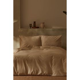 Karaca Home Pollen Bej Tek Kişilik Keten Nevresim Takımı