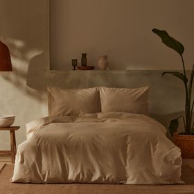 Karaca Home Pollen Bej Tek Kişilik Keten Nevresim Takımı