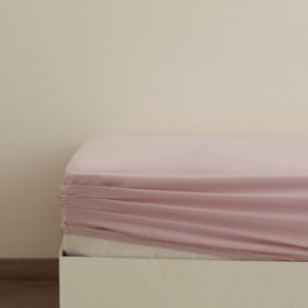 Karaca Home Pudra Basic %100 Pamuk Çift Kişilik Lastikli Çarşaf
