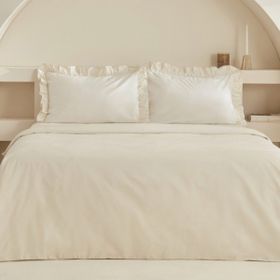 Karaca Home Pure Pamuk Ekru 240 x 260 cm Çift Kişilik Nevresim Takımı