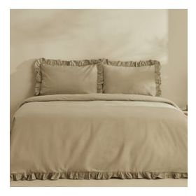 Karaca Home Pure Ruffle %100 Pamuk Adaçayı Çift Kişilik Nevresim Takımı