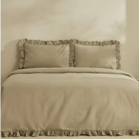 Karaca Home Pure Ruffle %100 Pamuk Adaçayı Çift Kişilik Nevresim Takımı