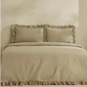 Karaca Home Pure Ruffle %100 Pamuk Adaçayı Çift Kişilik Nevresim Takımı