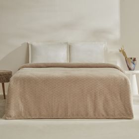 Karaca Home Raunda Ekru Çift Kişilik Wellsoft Battaniye
