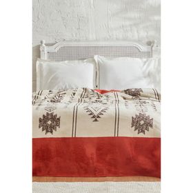 Karaca Home Raya Çift Kişilik Kremit Pamuk Battaniye