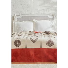 Karaca Home Raya Çift Kişilik Kremit Pamuk Battaniye