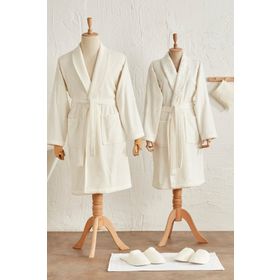 Karaca Home Ring Dantelli Offwhite 9 Parça Aile Banyo Seti