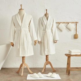 Karaca Home Ring Dantelli Offwhite 9 Parça Aile Banyo Seti