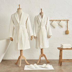 Karaca Home Ring Dantelli Offwhite 9 Parça Aile Banyo Seti