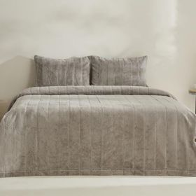 Karaca Home Robles Gri Çift Kişilik Yatak Örtüsü Seti