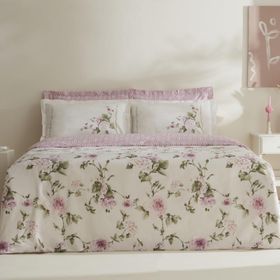 Karaca Home Rosales %100 Pamuk 120 Tel Çift Kişilik Saten Nevresim Takımı