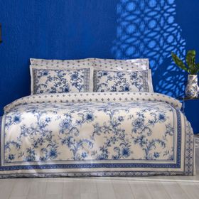 Karaca Home Rosario %100 Pamuk Mavi Çift Kişilik Nevresim Takımı