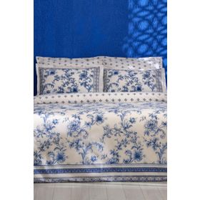 Karaca Home Rosario %100 Pamuk Mavi Çift Kişilik Nevresim Takımı