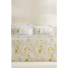 Karaca Home Rosella %100 Pamuk Sarı Çift Kişilik Nevresim Takımı