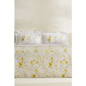 Karaca Home Rosella %100 Pamuk Sarı Çift Kişilik Nevresim Takımı
