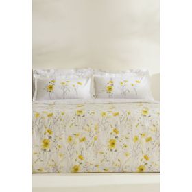 Karaca Home Rosella %100 Pamuk Sarı Çift Kişilik Nevresim Takımı