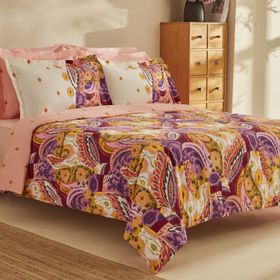 Karaca Home Ruiz %100 Pamuk Fuşya Tek Kişilik Nevresim Takımı
