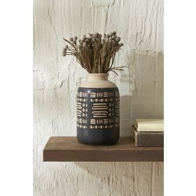 Karaca Home Rustic 15.2x15.2x24.3 cm Siyah Vazo