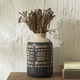 Karaca Home Rustic 15.2x15.2x24.3 cm Siyah Vazo