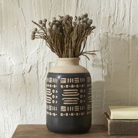 Karaca Home Rustic 15.2x15.2x24.3 cm Siyah Vazo