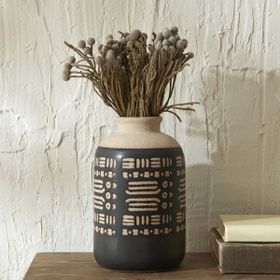 Karaca Home Rustic 15.2x15.2x24.3 cm Siyah Vazo