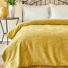 Karaca Home Scala Embosy Hardal Çift Kişilik Battaniye