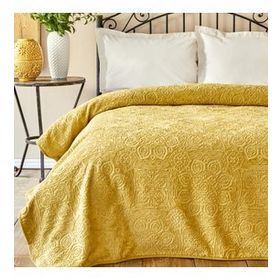 Karaca Home Scala Embosy Hardal Çift Kişilik Battaniye