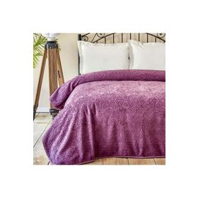 Karaca Home Scala Embosy Mürdüm Çift Kişilik Battaniye