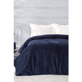 Karaca Home Scala Lacivert Tek Kişilik Embosy Battaniye