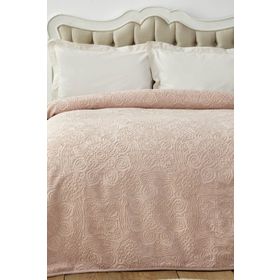 Karaca Home Scala Pudra Tek Kişilik Embosy Battaniye