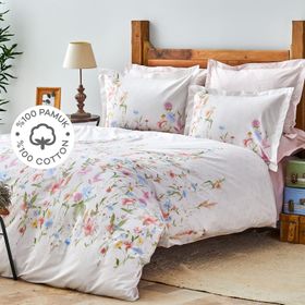 Karaca Home Seina %100 Pamuk Lila Çift Nevresim Takımı