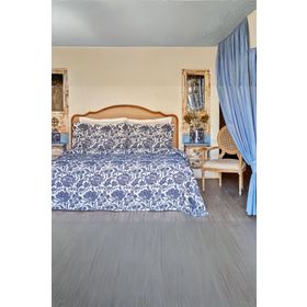 Karaca Home Selene Çift Kişilik Mavi Yatak Örtüsü