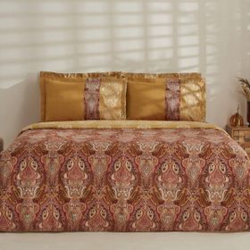 Karaca Home Sherie Pamuk Saten Kahverengi Çift Kişilik Nevresim Takımı