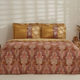 Karaca Home Sherie Pamuk Saten Kahverengi Çift Kişilik Nevresim Takımı