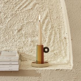Karaca Home Simple 9,6 cm Kahverengi Şamdan