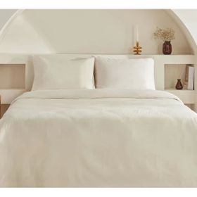 Karaca Home Sion Ekru %100 Pamuk Jakarlı Saten King Size Nevresim Takımı