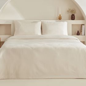 Karaca Home Sion Ekru %100 Pamuk Jakarlı Saten King Size Nevresim Takımı