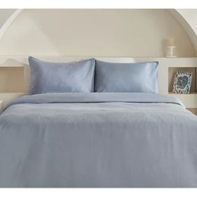 Karaca Home Sion Mavi %100 Pamuk Jakarlı Saten King Size Nevresim Takımı