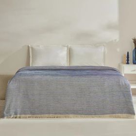 Karaca Home Sion Mavi Çift Kişilik Battaniye