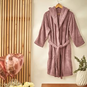 Karaca Home Softy Lila Nakışlı Bornoz