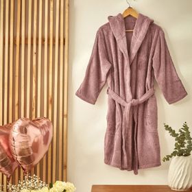 Karaca Home Softy Lila Nakışlı Bornoz
