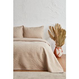 Karaca Home Sonnia Bej Çift Kişilik Yatak Örtüsü Seti