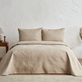 Karaca Home Sonnia Bej Çift Kişilik Yatak Örtüsü Seti