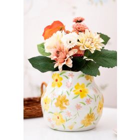 Karaca Home Spring Sarı Çiçek Desenli Vazo