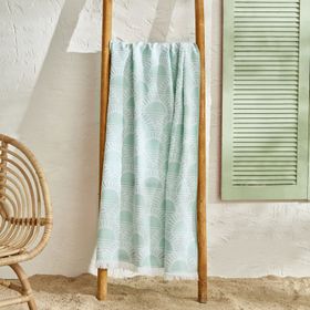 Karaca Home Sunny Koyu Yeşil Plaj Havlusu