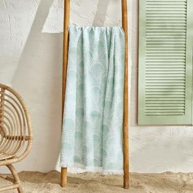Karaca Home Sunny Koyu Yeşil Plaj Havlusu