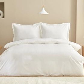 Karaca Home Uniq %100 Pamuk Beyaz Tek Kişilik Saten Nevresim Takımı