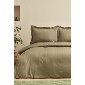 Karaca Home Uniq Haki %100 Pamuk Çift Kişilik Saten Nevresim Takımı